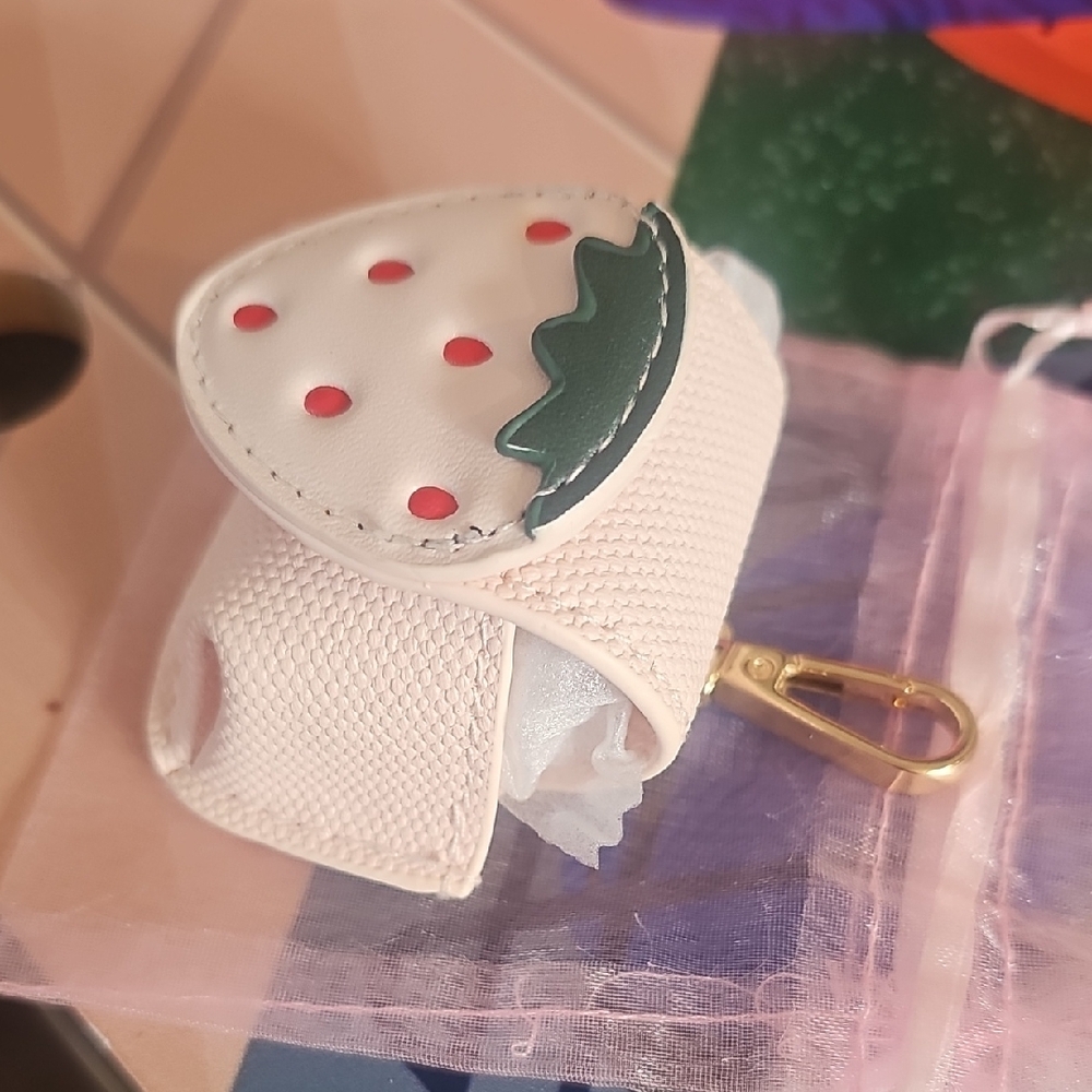 Clip On Strawberry Airpod Holder